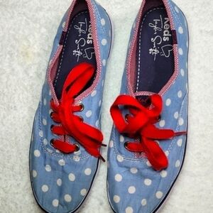 Taylor Swift for Keds Collection  Polka Dot & Denim Lace-Up Sneakers  7M